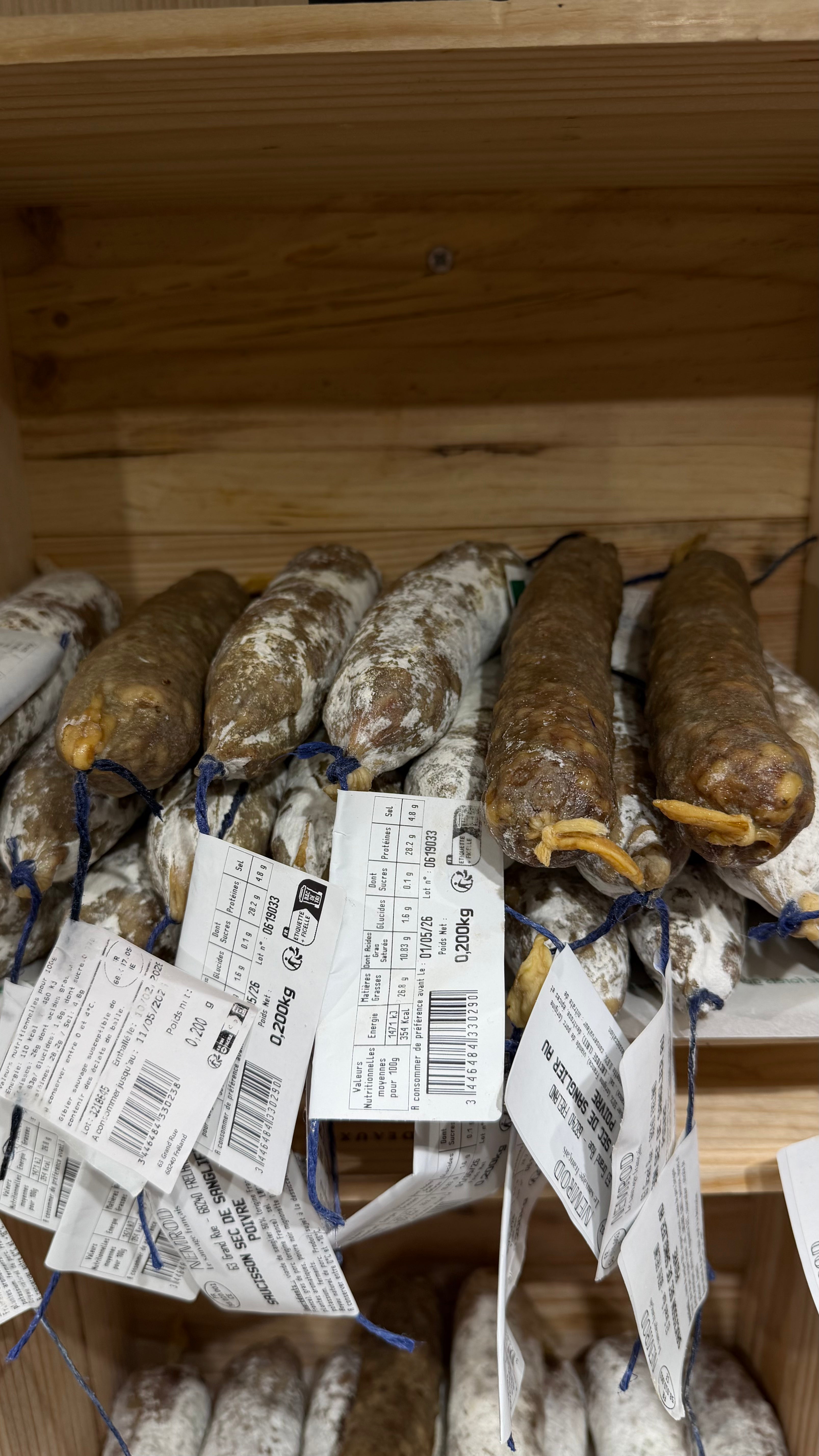 Saucisson sec de sanglier - 3 saveurs au choix